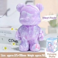 Sculpture en résine d'ours vierge pour peinture fluide et conception personnalisée, jouet artistique DIY sur toile |   Figurine de décoration d'intérieur minimaliste moderne