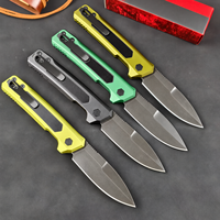 Couteau de poche pliant EDC en acier KS 7205 8Cr13MoV, manche en aluminium aéronautique, couteau utilitaire tactique de survie pour le camping et la chasse en plein air