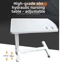 Table de chevet mobile réglable en hauteur Givisen ABS, multifonctionnelle, tout-en-un, table de lit pour patient à roulettes, classe I