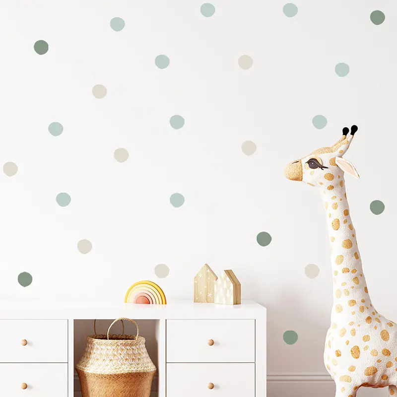 home decoration adhesive diy polka dots wall sticker for kids Children nursery school decor Boho wall decals