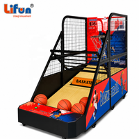 Machine de jeu de tir au basket-ball en métal à monnayeur LIFUN avec garantie d'un an, en anglais, pour les centres de jeux d'arcade intérieurs
