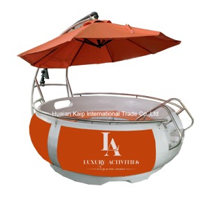 10人用Bbqドーナツボートポンツーンウォーターフロートドックフローティングマット水上水上シラーウォーターバイク - Product Image 3