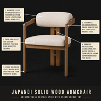 Chaise de salle à manger en bois massif moderne, design minimaliste, chaises de salle à manger en tissu velours pour salon, cuisine et restaurant
