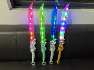 มีดมังกรและมีดฉลามพ่นสีแบบใหม่ ขายดี พร้อมไฟหลากสี เสียงและแสงแบบตรวจจับแรงโน้มถ่วง ของเล่นแฟลช - Product Image 6