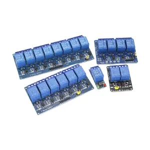 Jalan saluran 1/2/4/6/8 papan modul Relay 5V/12V/24V dengan isolasi optocoupler papan pengembangan pemicu tingkat tinggi/rendah