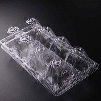 Échantillon Gratuit – Boîte à œufs jetable écologique en CPET à 8 compartiments pour œufs de poule/canard, avec couvercle transparent à clipser, anti-fuite