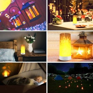 Contemporary <b>LED</b> Flame Effect Night Light Decoration Remote Control SMD Light Magnetic USB Charging Bedroom Dimmable <b>Battery</b> - Product Image 6