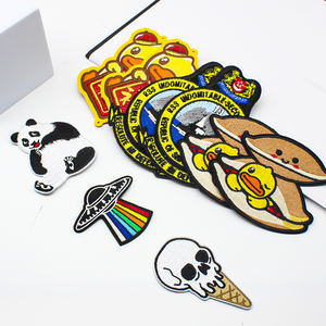 Samples Clothing Customized Woven Patch Non-woven Fabric Hats logo Woven Patch - Product Image 3