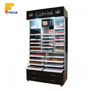 Expositor de Maquillaje Personalizado, Mostrador de Cosméticos para Minoristas, Mueble de Almacenamiento de Madera con Cajones e Iluminación - Product Image 3