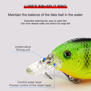 XINV ABS Material de plástico duro Crankbaits VC01 Señuelos de Pesca fabricante al por mayor Wobblers artificiales en blanco cebo de manivela - Product Image 4
