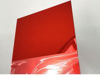 Grand miroir rouge acrylique feuilles vierges carreaux non vitrés pour la décoration murale de bureau à domicile et de gymnases commerciaux coupe personnalisée traitée