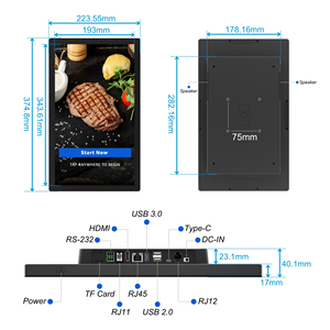 Wall Mount tự dịch vụ đặt hàng kiosk thanh toán màn hình cảm ứng 15.6 "Máy bán hàng tự động softpos thanh toán thiết bị đầu cuối kiosk cho nhà hàng - Product Image 5