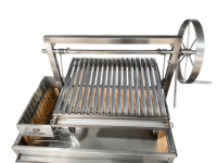 Kit de barbecue argentin Santa Maria en acier inoxydable encastrable avec parrilla à bois pour cuisine extérieure