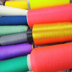 Fil à tricoter et à tisser 100% polyester teint, fil en gros pour l'usine, fil pour la couture, tissu de vêtement, couleur personnalisée - Product Image 6