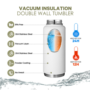 Botella de Agua Portátil para Perro Everich 3 en 1 de Acero Inoxidable con Doble Pared y Aislamiento al Vacío, con Diseño Personalizado y Cuenco para Viajes al Aire Libre - Product Image 4