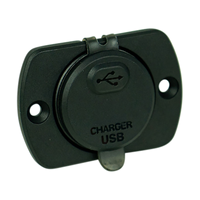 Chargeur USB double port 12V-24V 3.1A pour voiture, bus, bateau, camion, camping-car avec couvercle et prise allume-cigare, charge rapide