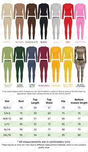 2026 女式情人节定制徽标颜色棉质罗纹针织长袖打底裤家居服 2 件套 - Product Image 6