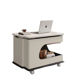 โต๊ะข้างอเนกประสงค์ปรับระดับความสูงได้ โต๊ะกาแฟทันสมัย ดีไซน์หรูหรา พร้อมตู้เก็บของ สำหรับห้องนั่งเล่นและบ้าน - Product Image 3