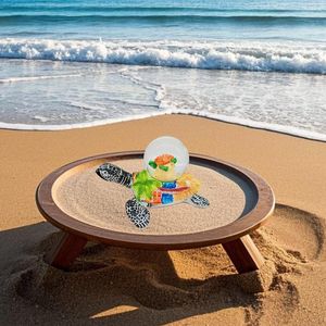 Hadiah promosi Logo kustom Resin dunia salju tropis turis pantai Souvenir bola air Glitter dengan kura-kura - Product Image 2