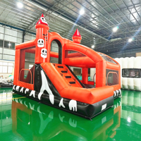 Castillo Inflable Comercial de PVC de 0.55mm de Grosor, Casa de Brinco Inflable para Niños, para Negocios de Alquiler y Parques de Diversiones