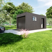 Garage conteneur préfabriqué standard de 20 pieds en panneaux sandwich, conteneur portable en acier, conteneur à chambre unique en kit, entrepôt extérieur