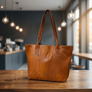 Handmade Genuine Leather Classic Tote shoulder <b>bag</b> for women - Product Image 3