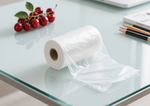 Sacs en plastique recyclables transparents HDPE LDPE avec poignée de gilet pour fruits et légumes de supermarché - Product Image 5