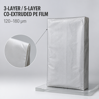 Sacs PE thermosoudés robustes à intérieur lisse avec logo personnalisé pour l'emballage de produits chimiques en poudre à décharge complète