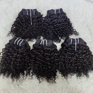 Letsfly Free Shipping Kinky Curly Brazilian Human Hair Weave Natural Hair Bundles Remy 9A Raw Hair Extensions For Black Woman