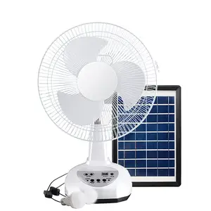 high quality 12 Inches 3 Blades AC/DC Operation table rechargeable fan ventilation Solar fan for home