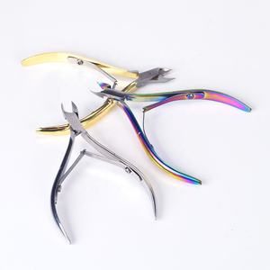 指甲角质层剪刀不锈钢修指甲修脚工具金色/银色/彩虹死皮剪刀剪钳剪刀工具 - Product Image 6
