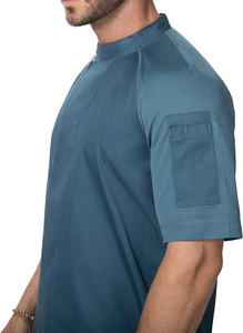 Uniforme de Cocina Ecológico Unisex Blanco Personalizado, Uniforme de Restaurante de Algodón, Chaquetas de <span class=keywords><strong>Chef</strong></span> Verdes, Uniforme de <span class=keywords><strong>Chef</strong></span> Cómodo de Talla Grande - Product Image 3