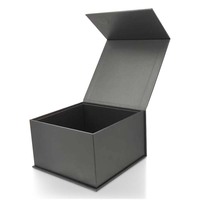 Boîte cadeau rigide en matériaux recyclés magnétiques noirs personnalisés de haute qualité pour vêtements - Emballage de luxe écologique
