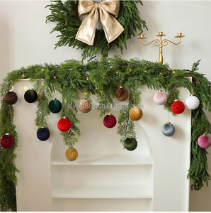 Decoración Colgante para Árbol de Navidad <span class=keywords><strong>Mubai</strong></span>, Bolas de Tela de Espuma de Terciopelo Rojo de 7.5 cm para el Hogar, Navidad, Caja Rígida Multicolor - Product Image 6