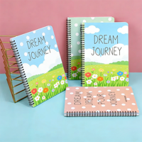 Carnets à spirale en gros pour l'école et le bureau, 1 matière, lignage collège, format A4, 80 feuilles, assortiment de designs, cahiers scolaires