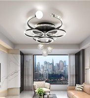 Lámpara de Techo LED Moderna y Minimalista para Restaurante, Creativa con Diseño de Cielo Estrellado, Anillo para Sala de Estar, Dormitorio, Iluminación tipo Araña
