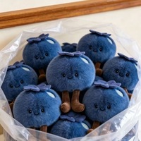 Gantungan Kunci Boneka Blueberry, Gantungan Tas Buah Berbulu, Hadiah untuk Pacar, Gantungan Kunci Boneka Buatan Tangan, Pesona Tas Berbulu
