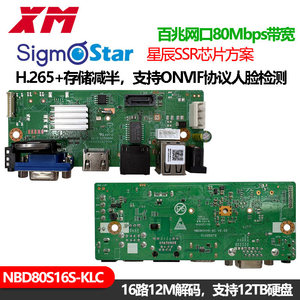 Placa base para grabadora de vídeo en red Xiongmai de 16 canales y 12 MP H.265 - NBD80S16S-KLC M351 - Product Image 3