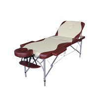 Table de massage portative à 3 sections de jambes en aluminium de soudure super forte,