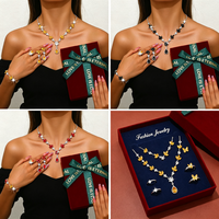 Bijoux de mode, mariées, demoiselles d'honneur, fêtes, danses, colliers et boucles d'oreilles jaunes, bagues, boîtes cadeaux, bijoux de mariage