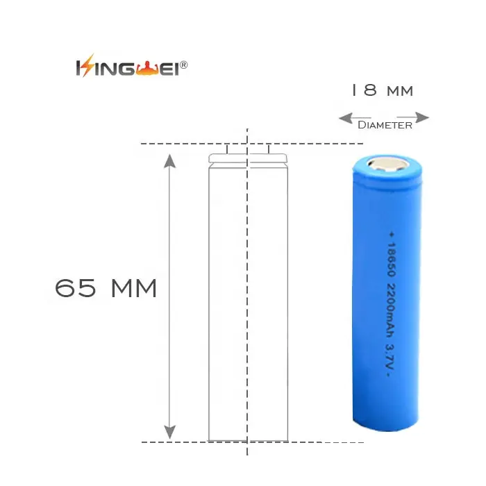 קיבולת גבוהה נטענת 18650 2200MAH ליתיום יון סוללה תא 3.7v סוללה