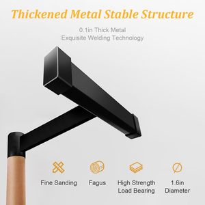 Parallettes Plegables de Madera Personalizadas para Ejercicios en Casa, Barra de <span class=keywords><strong>Calistenia</strong></span> Ajustable y Plegable - Product Image 3