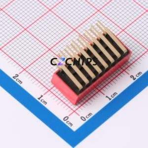 DA-08-R DIP Switch Through hole Component (THT) Switch ( Number of Switch Sections: 8 )( Lead Spacing: 2.54mm )( Color: Red ) - Product Image 2