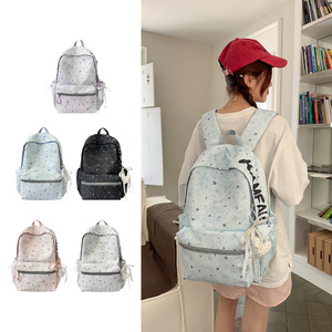 2026 new creative niche star print minimalist fashionable durable wear-resistant versatile large capacity <b>backpack</b> - Product Image 1