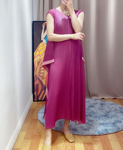 Mini abito estivo Casual donna donna taglie forti <span class=keywords><strong>a</strong></span> <span class=keywords><strong>righe</strong></span> in Chiffon intrecciato con <span class=keywords><strong>motivi</strong></span> <span class=keywords><strong>a</strong></span> pieghe senza maniche vita naturale XS Fit - Product Image 3