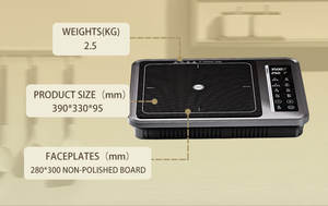 Placa Calefactora Eléctrica de 2500W, Hornillo Eléctrico de un Solo Fuego, Portátil, de Acero Inoxidable, Fácil de Limpiar - Product Image 3