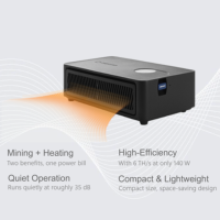ASICARK Avalon Nano 3S 6T Triple Coin Support 140W Mineur de Bitcoin en métal |   Chauffage efficace et compact