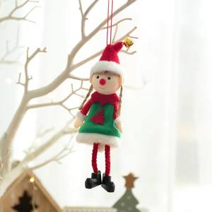 1pcs Poupées en peluche Elfes de Noël Ornements suspendus Décoration d'arbre de Noël Pendentif <span class=keywords><strong>Elfe</strong></span> Fille Garçon Mignon Cadeaux pour enfants Nouvel An <span class=keywords><strong>Noel</strong></span> - Product Image 2