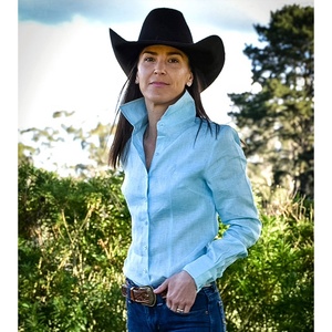 <span class=keywords><strong>Camicia</strong></span> da <span class=keywords><strong>donna</strong></span> a manica lunga <span class=keywords><strong>in</strong></span> <span class=keywords><strong>lino</strong></span> 100% con Logo da lavoro con maniche lunghe da <span class=keywords><strong>donna</strong></span> a manica lunga <span class=keywords><strong>camicia</strong></span> Western arena - Product Image 3