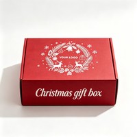 Caja de Cartón Corrugado para Ropa de Estilo Elegante Personalizada, Caja de Regalo de Navidad con Laminación Mate para Envío